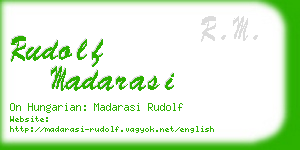 rudolf madarasi business card